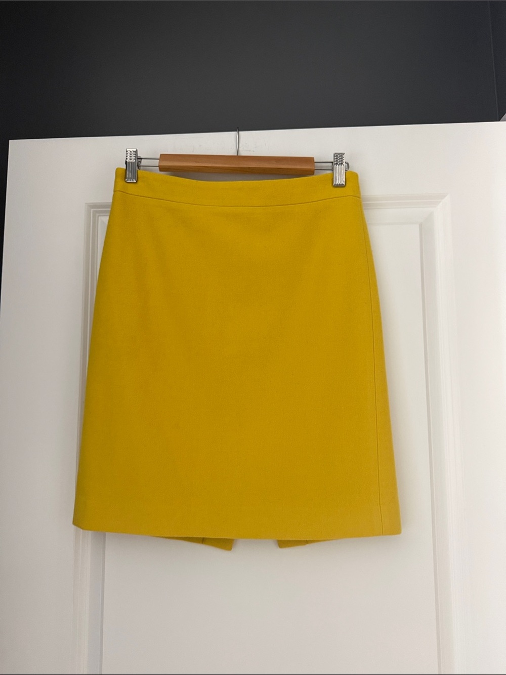J. Crew Canary Yellow Wool Pencil Skirt